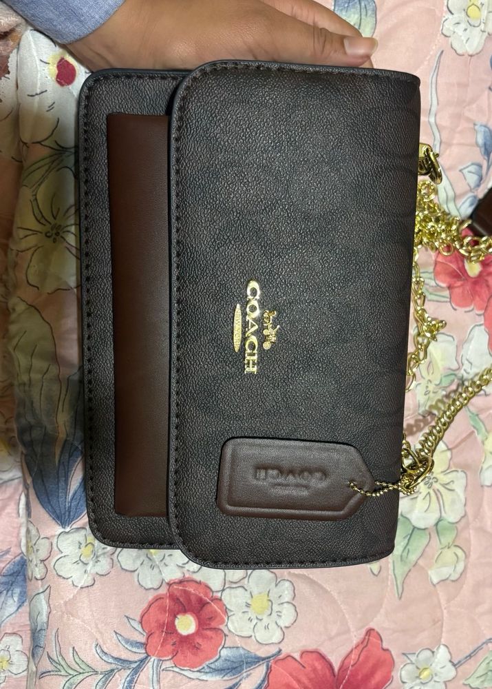 Coach Brown Chain Bag