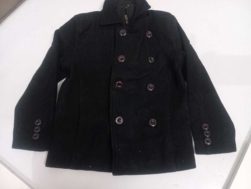 Black Double-Breasted Peacoat 5,6 years children