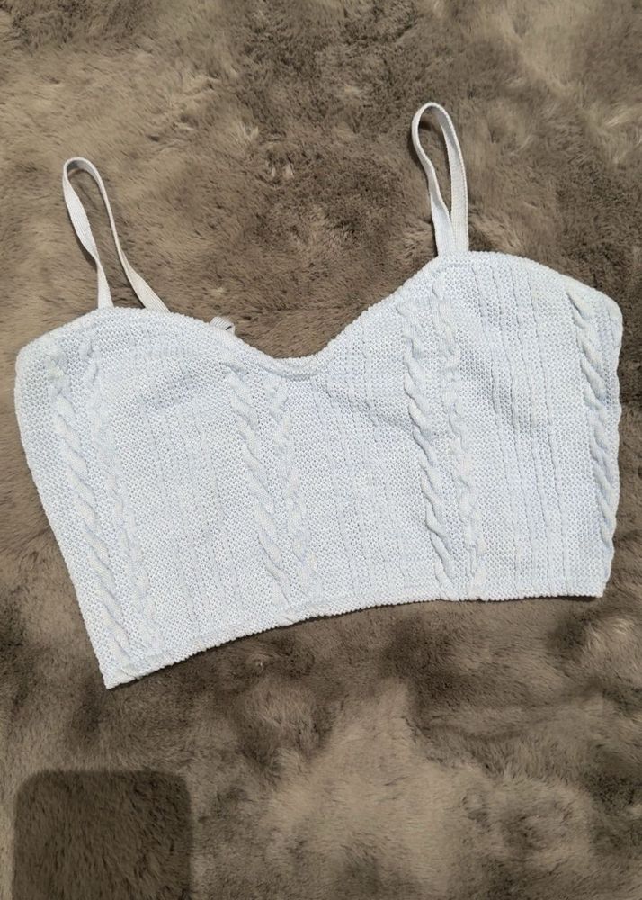 Light Blue Knit Cami Top