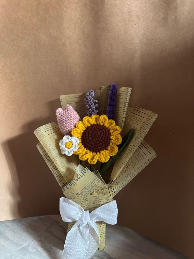 Crocheted Flower Bouquet