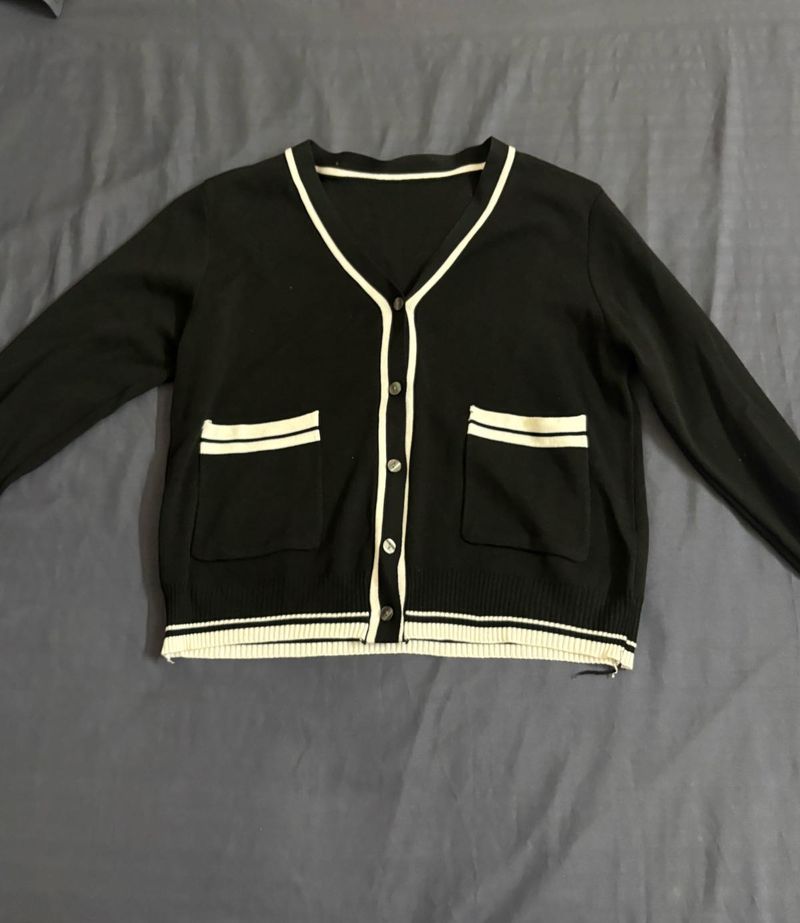 Black &amp; White Cardigan