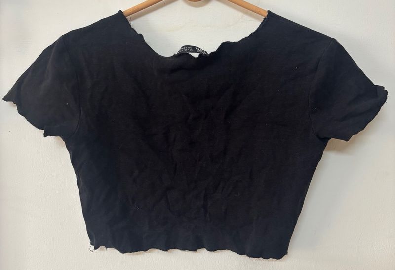 ZARA Black Crop Top