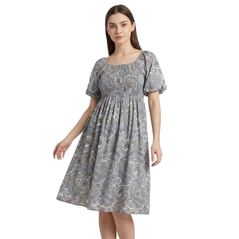 Bohemian Paisley Print Midi Dress