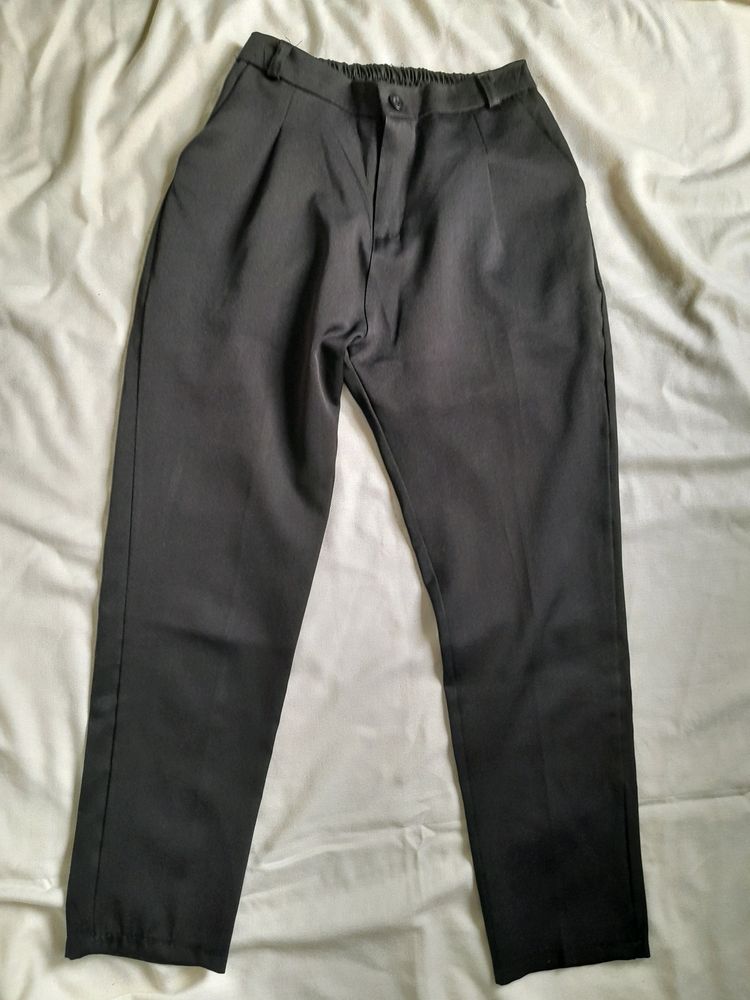 Black Formal Slim Fit Trousers |Pants Club Factory