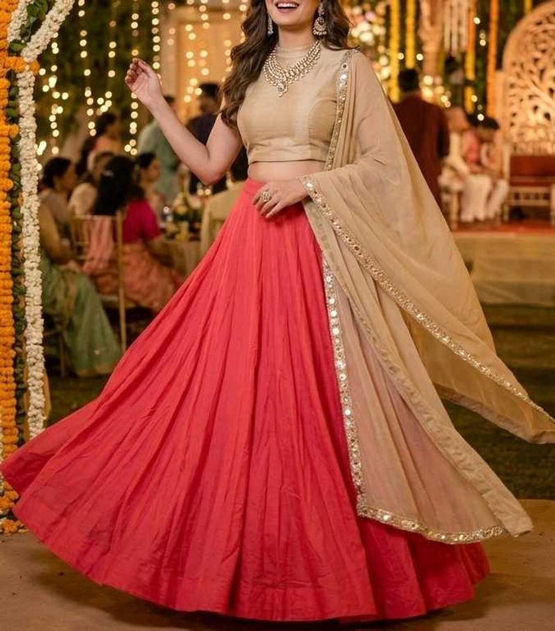 Pink &amp; Gold indo western Lehenga Choli Set 🌹
