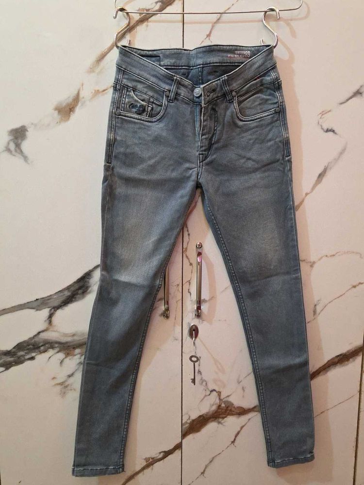 Cantabil Stylish Grey Denim Jeans