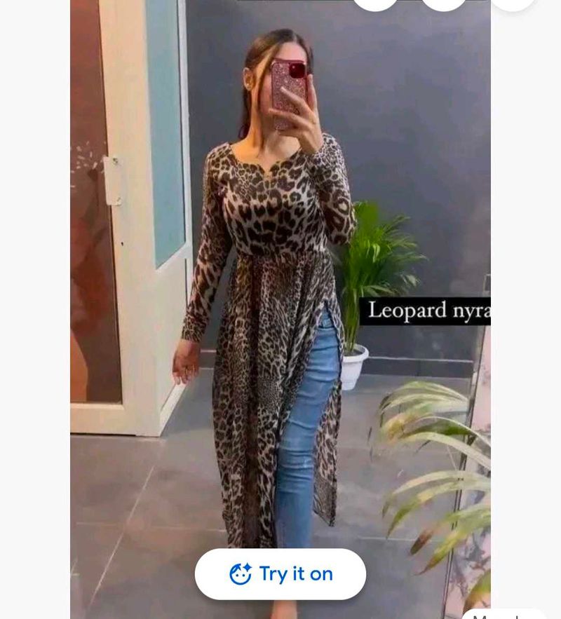 Animal print kurti
