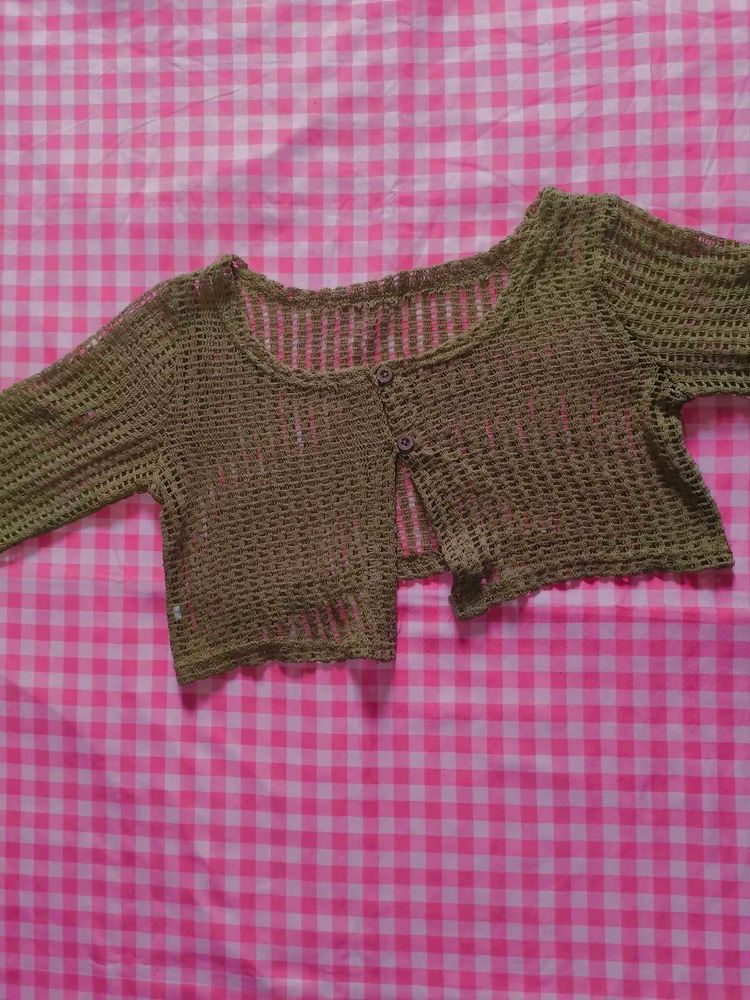 crop knit cardigan