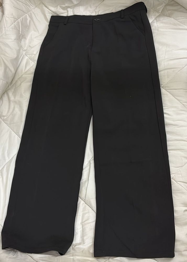 Women's Korean Black Wide Leg Trousers