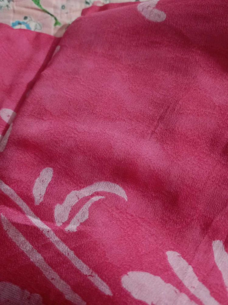 Pink Floral saree