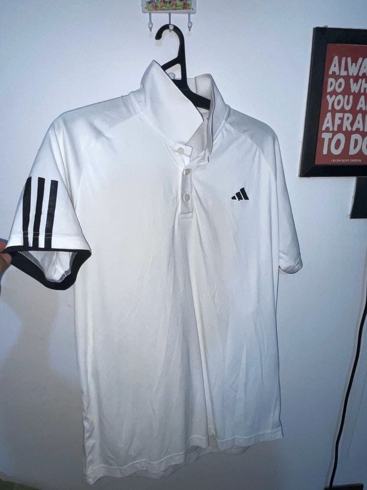 Adidas White Polo T-Shirt