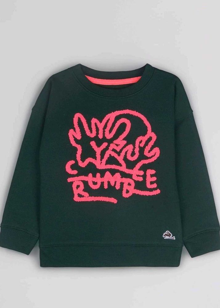 cherry crumble Boys Cotton Crew Neck Sweatshirt