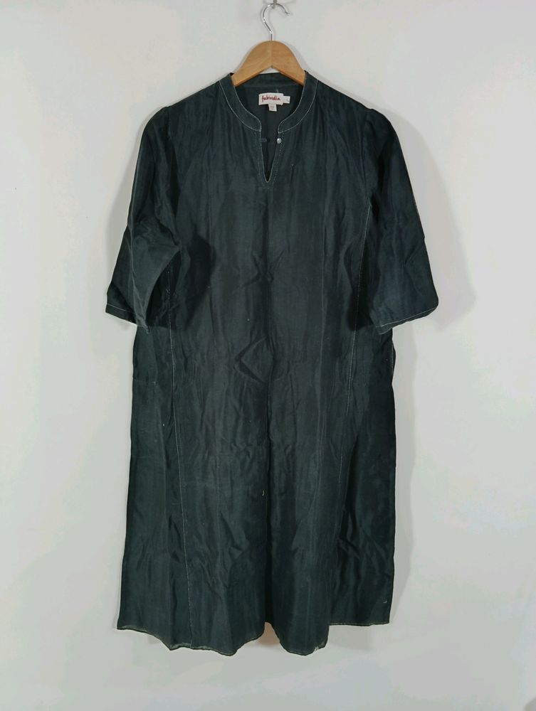 Charcoal Plain Casual Kurta (Women)