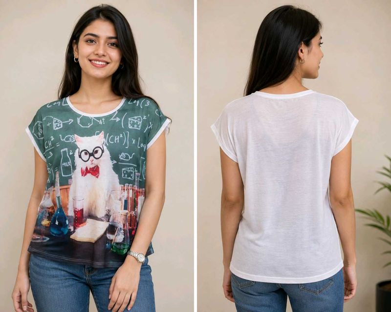 Cute Cat Graphic T-Shirt