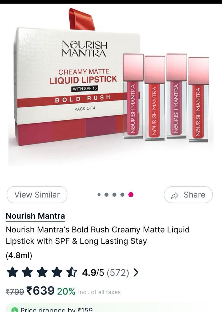 Nourish Mantra Creamy Matte Liquid Lipstick Set