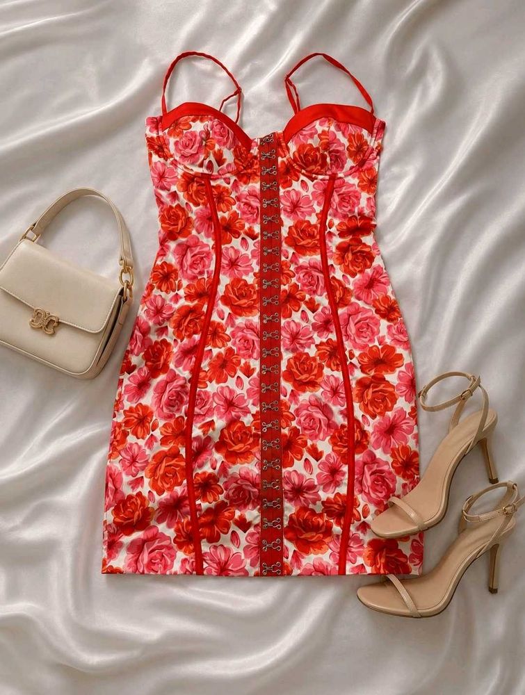 🏵️Floral Print Corset Dress🪄