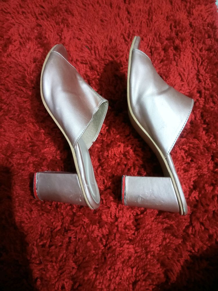Rose Gold Ethnic Heels