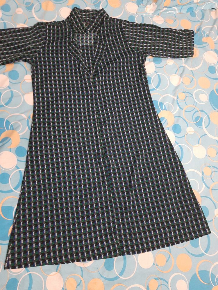 A-line Kurti Frock Dress. No Side Slits