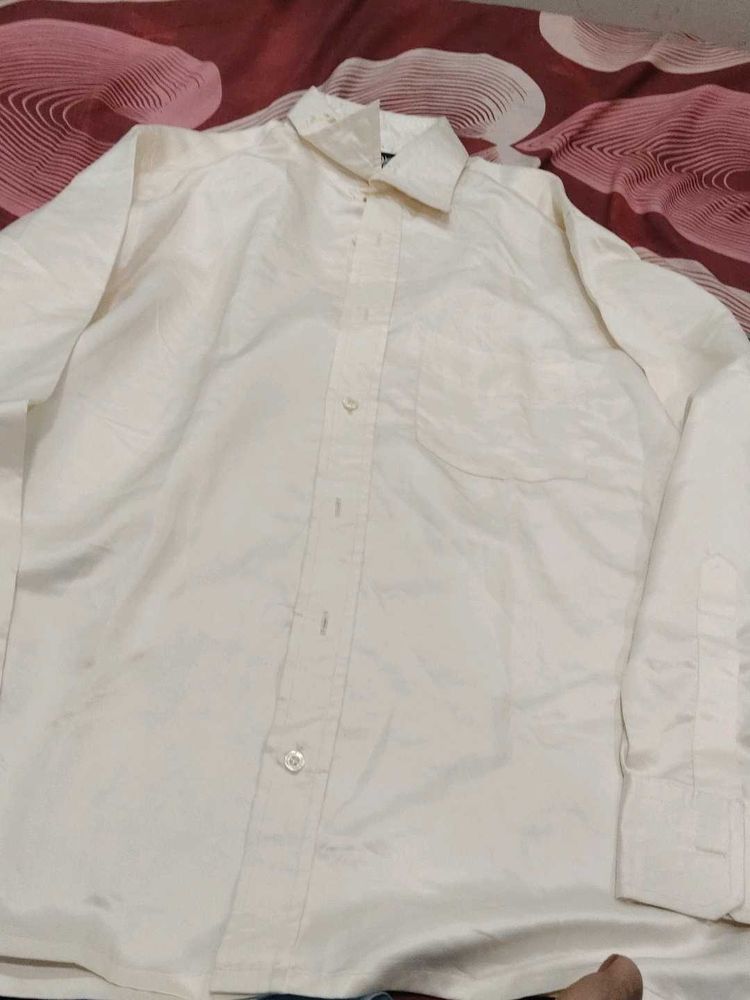 Classic Cream Button-Down Shirt