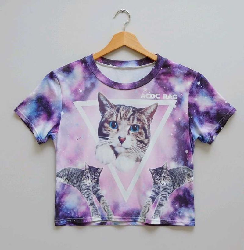 Galaxy Cat Crop Top