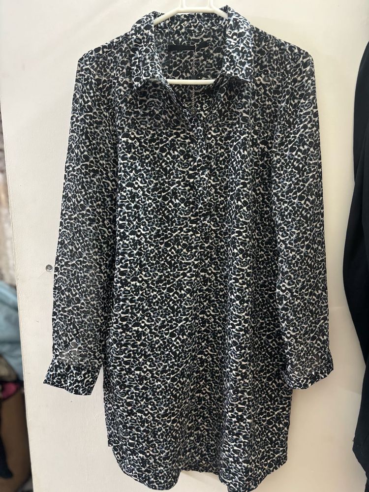 ONLY Chic Animal Print Tunic Dress