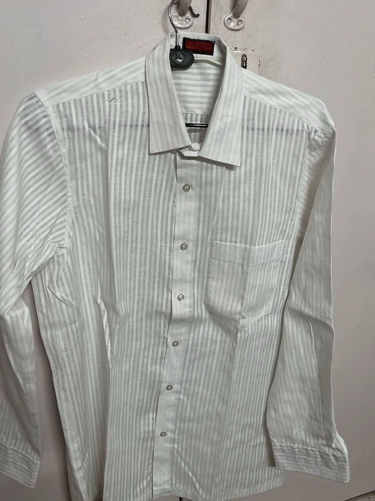 Striped White Shirt