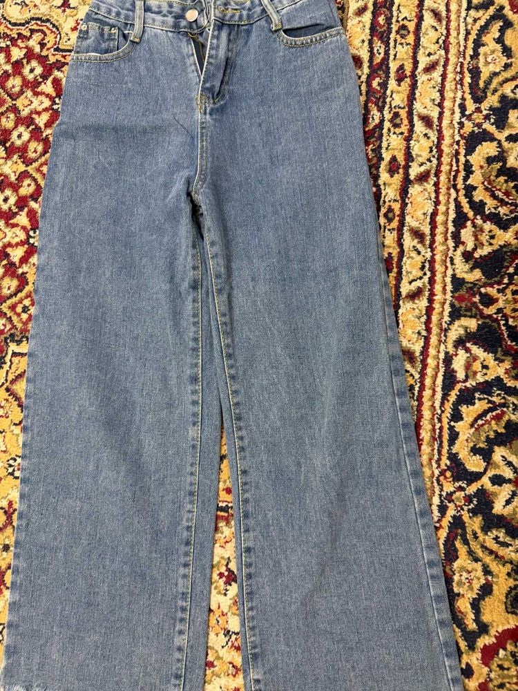 Wide Leg Denim Jeans