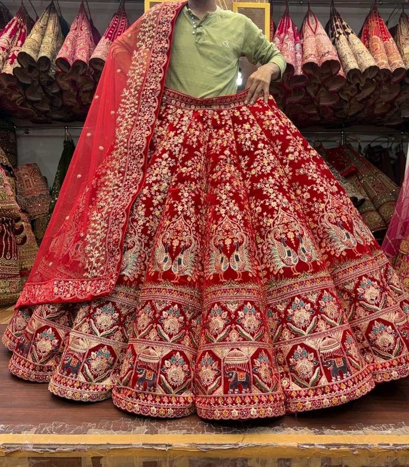 Exquisite Red Embroidered Lehenga Choli