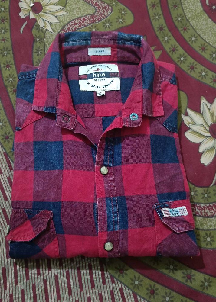 Branded check shirt