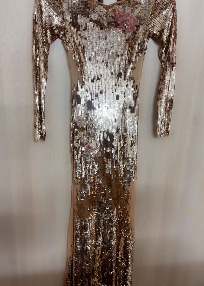 Sequin Embellished Maxi Party Dress