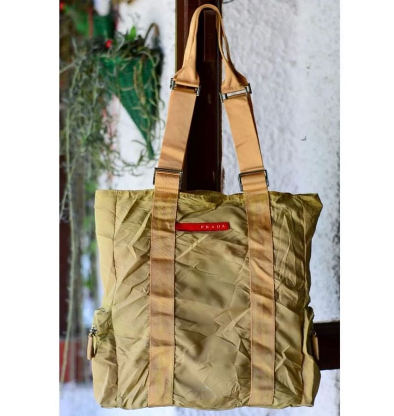 Prada-Beige Tote Bag
