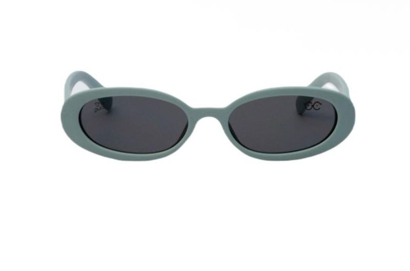 Baby Blue Oval Sunglasses