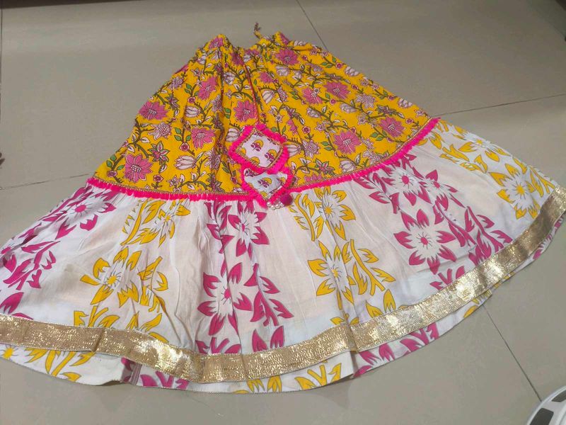 Vibrant Floral Print Ethnic Skirt