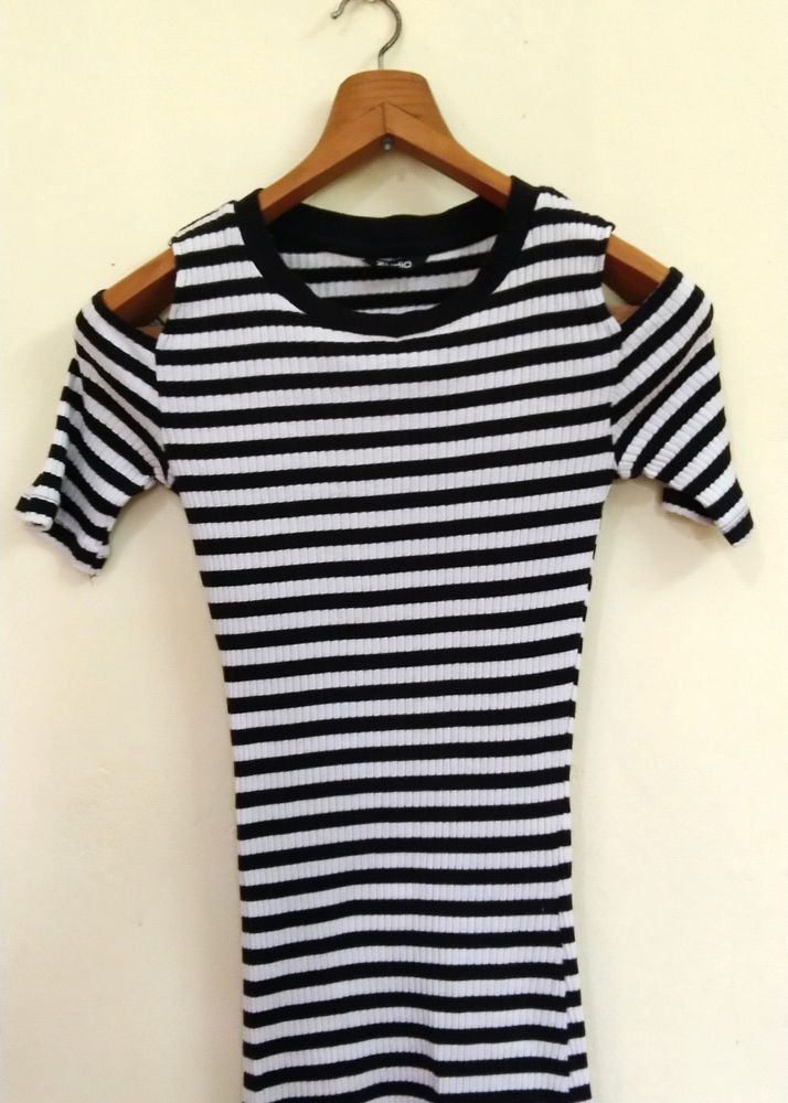 Black And White Body-con Dress