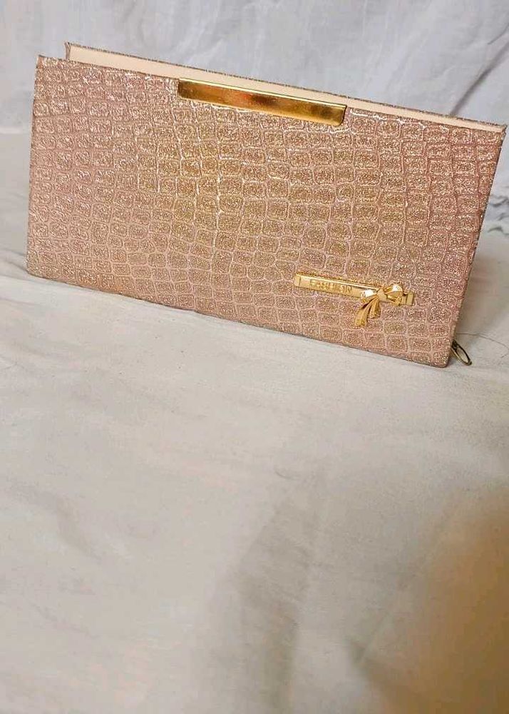 Sparkling Rose Gold Clutch