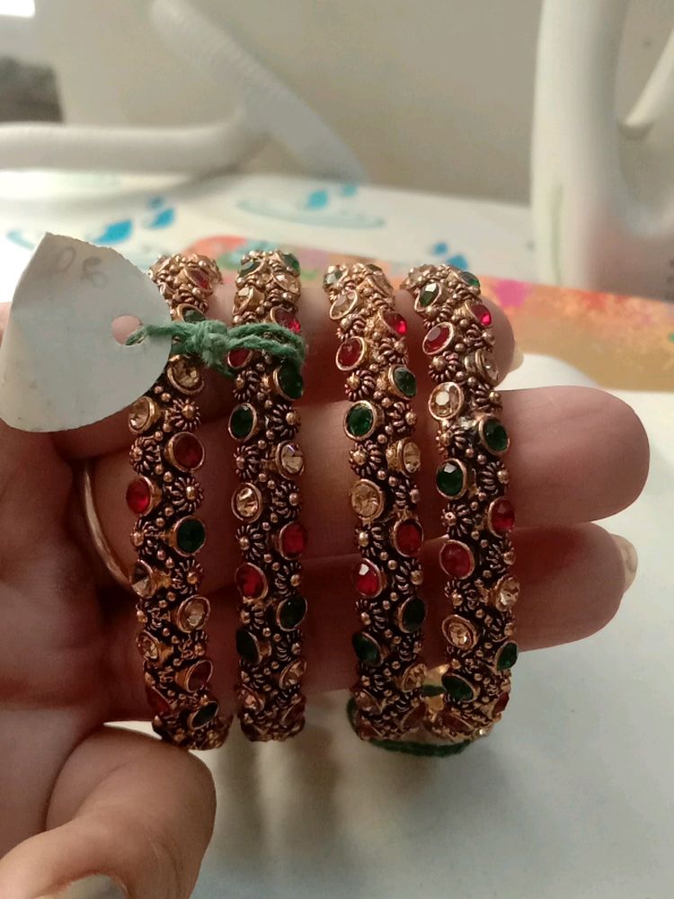 Women Bangles Gold Polish