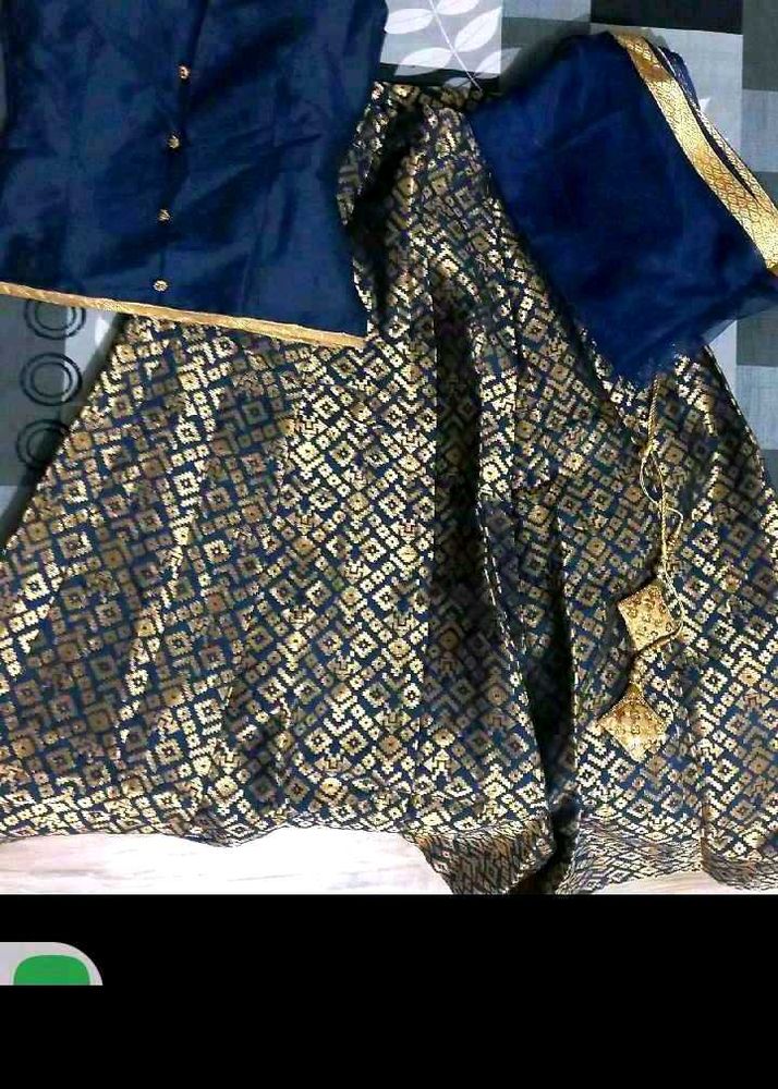 Elegant Navy Blue Lehenga Choli Set