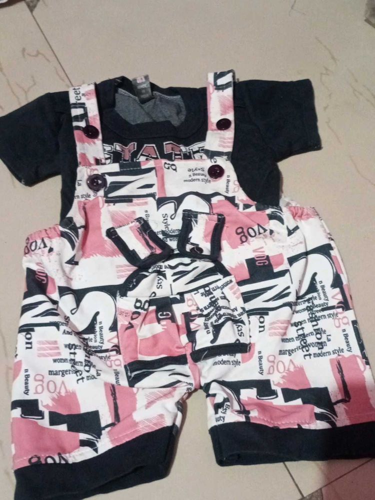 Cute Baby Girls Overalls Set