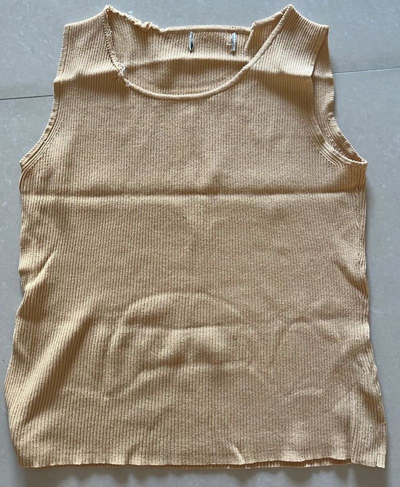 Ribbed Knit Sleeveless Top