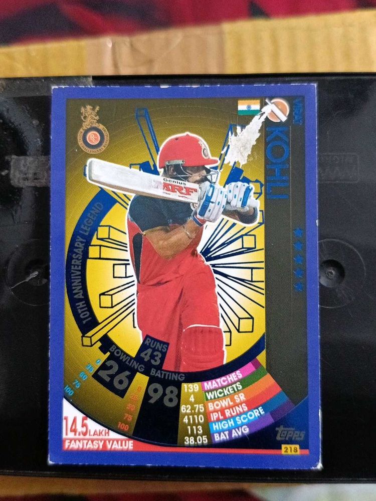Virat Kohli 2017 10th Anniversary Legend Card