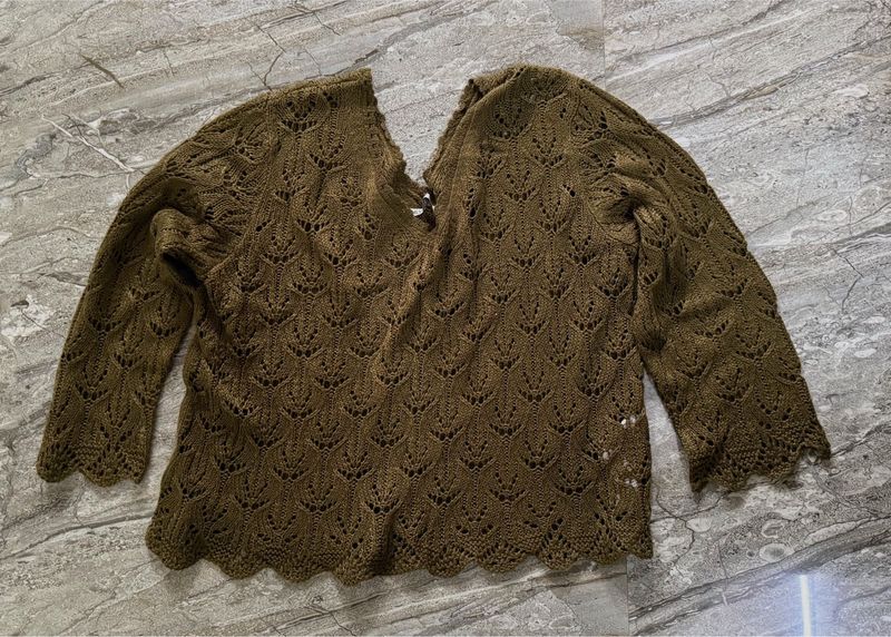 ONLY - Olive Green Knit Sweater