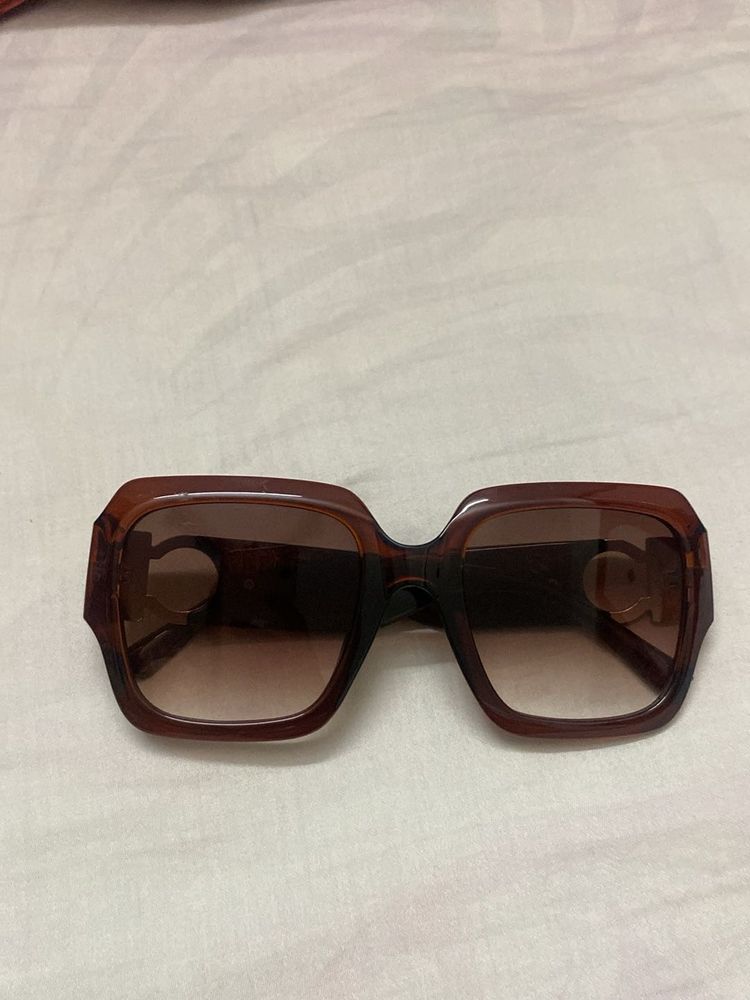 Brown Oversized Square Sunglasses