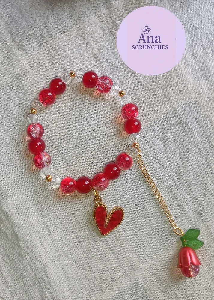 Red Heart Charm Bracelet