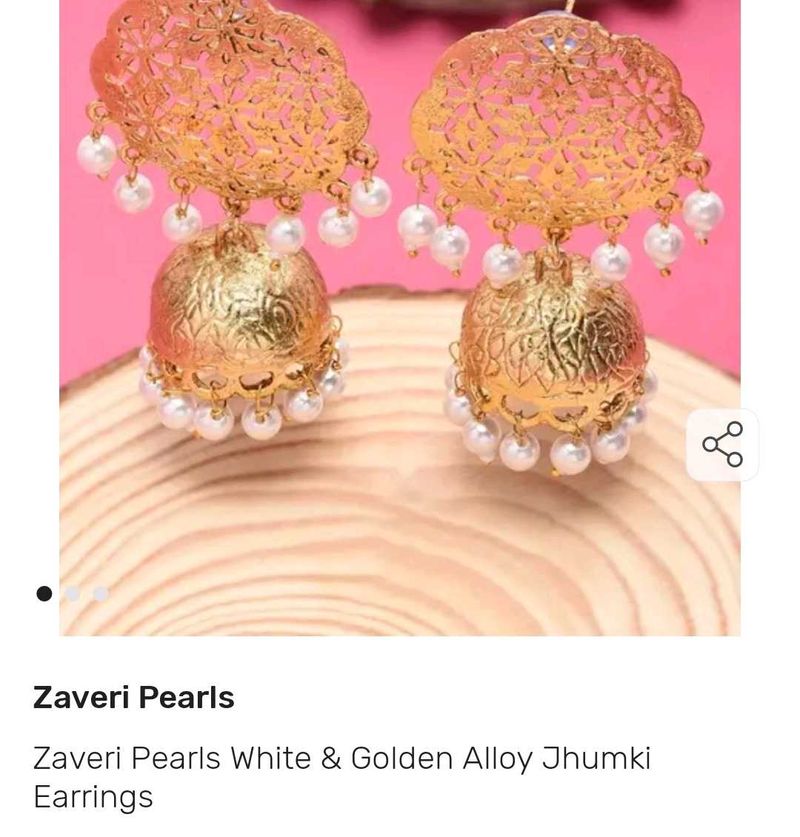Elegant Zaveri Pearls Jhumki Earrings