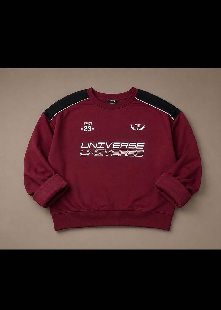 Maroon "Univers" Sweatshirt and kappa jacket