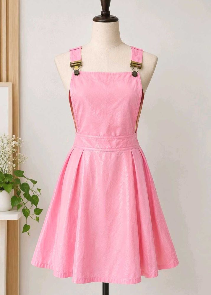 Sweet Pink Pinafore Dress Dungree