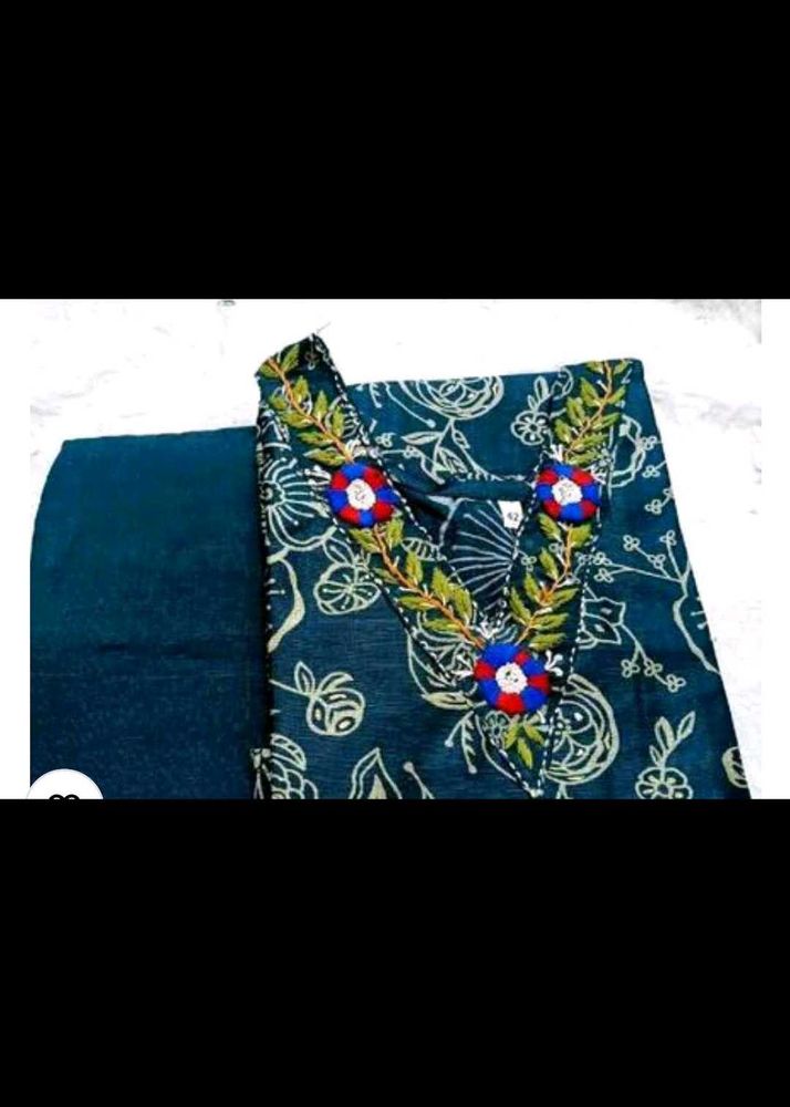 (new)free shipping Embroidered Teal Kurta Sets