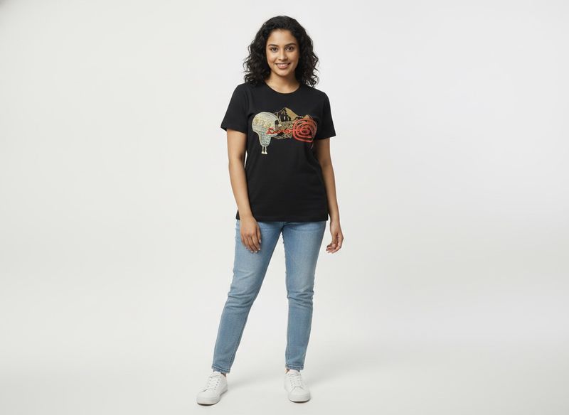 Printed Black T-Shirt