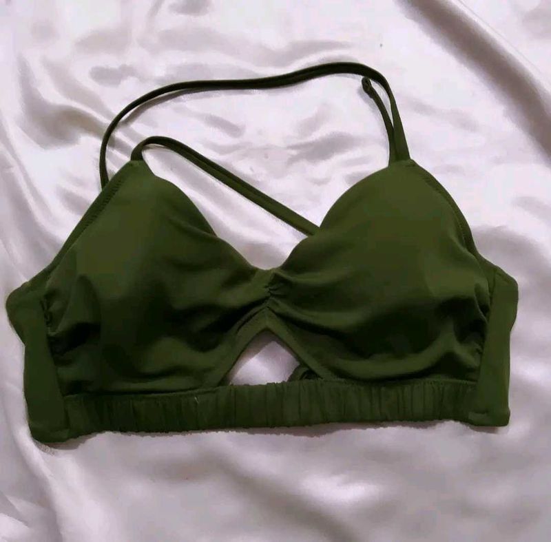 Olive Green Bra