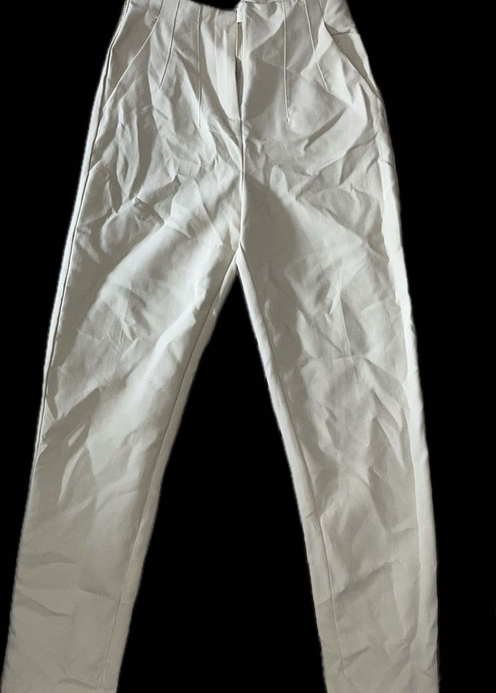 Chic beige Straight Leg Trousers